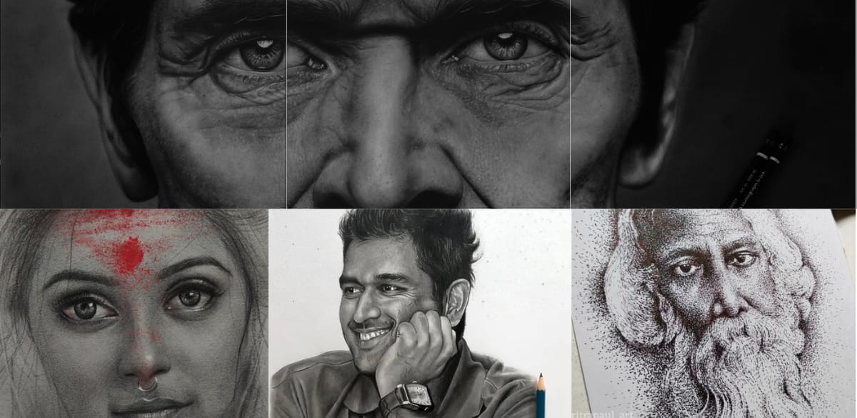 Portrait Art, Artists, Portrait, Indian Artists