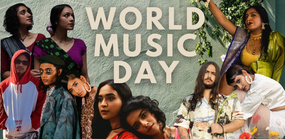 World Music Day, Ananya Sharma, Sanjeeta Bhattacharya , Tanmaya Bhatnagar, Gouri and Aksha, sunflower tape machine, Shane, Ranj, Clifr, Tribe Mama Marykali, Indie, New, World Music Day, Women, Song, composer, art, musical
