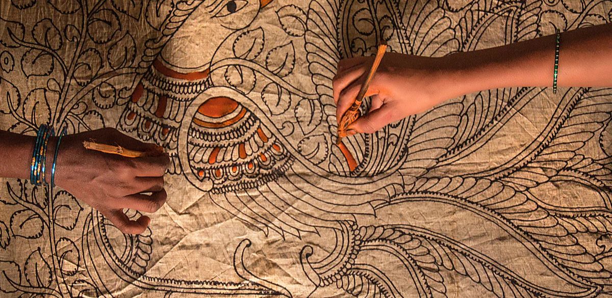 Kalamkari , art , painting, pedana , textile